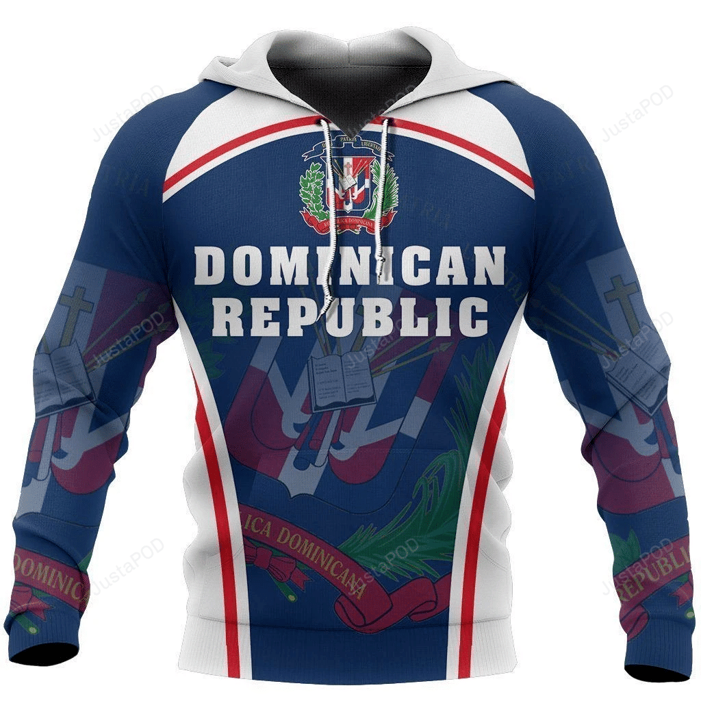 Dominican Republic Coat Of Arms 3D All Over Printed Hoodie, Zip- Up Hoodie HZ0501