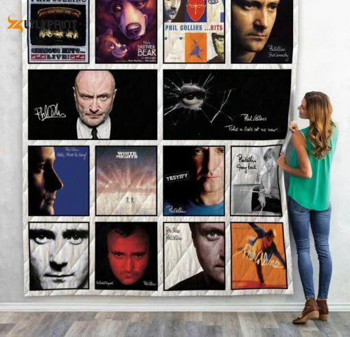 Phil Collins 1 Quilt Blanket For Fans Home Decor Gift ,  Soft Quilt, King Size, All Season Cozy Quilt QB0901