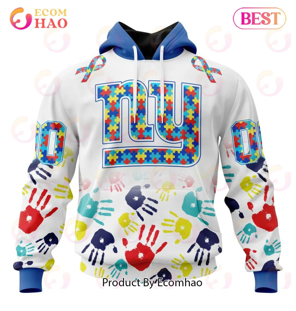 Best New York Giants Autism Awareness Collection 3D Hoodie, Zip Hoodie, Man - Women, Warm, Premium Quality HZ0501