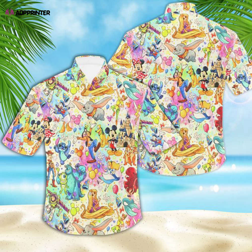 Disney World Mickey Stitch Ohana Hawaiian Shirt HW0601