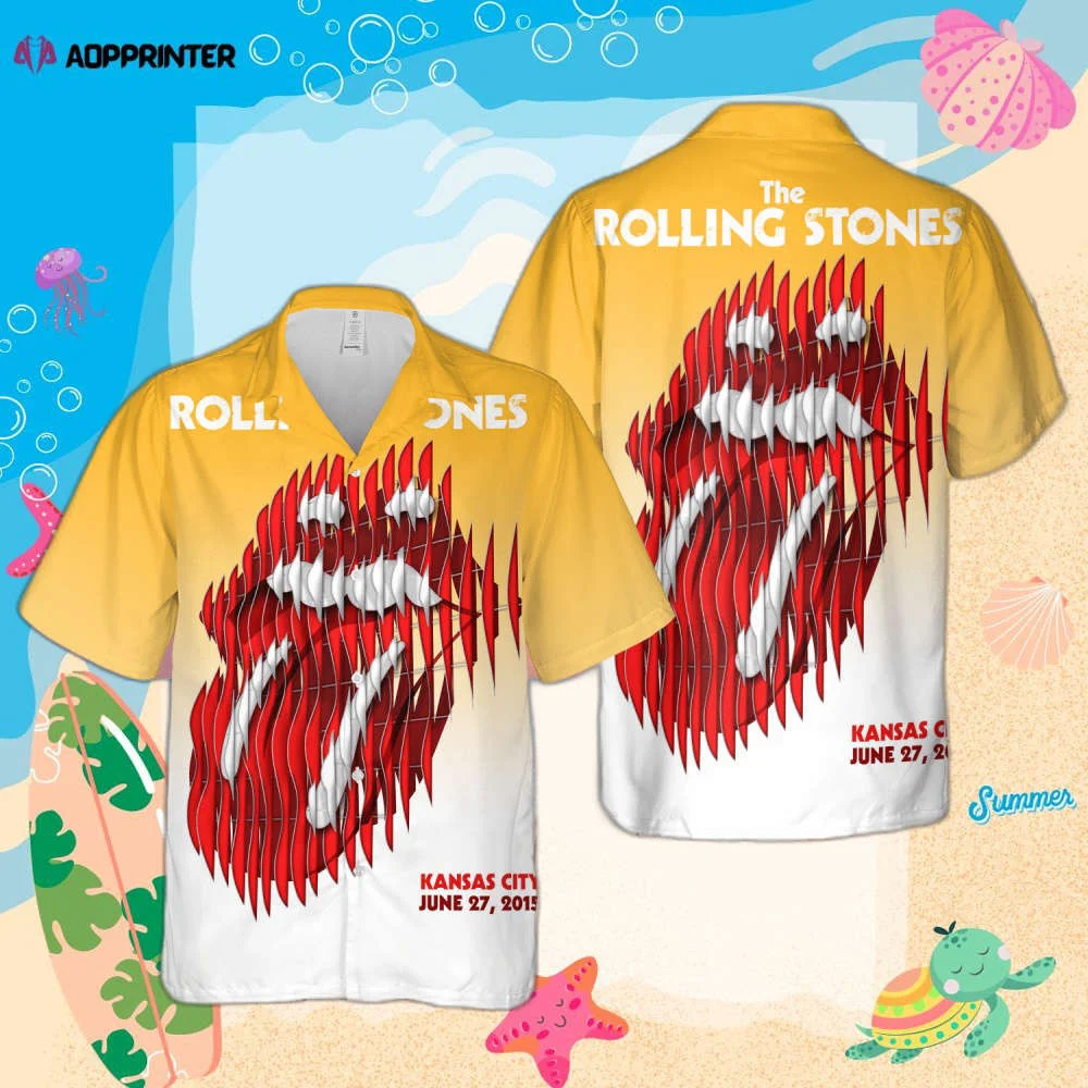 The Rolling Stones Tour Kansas City 2015 Hawaiian Shirt HW0601