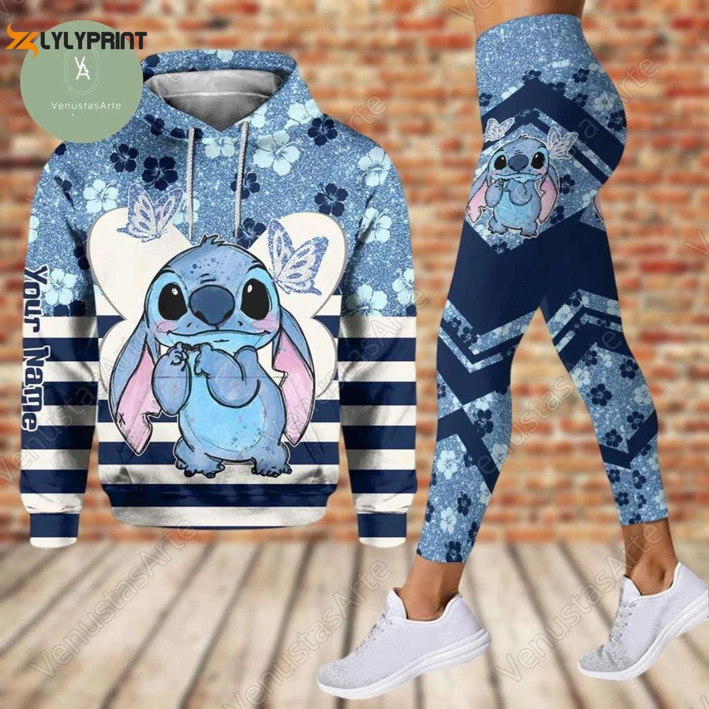 Personalized Stitch Hoodie Legging & Yoga Legging Lilo and Stitch Women s Apparel HZ0501
