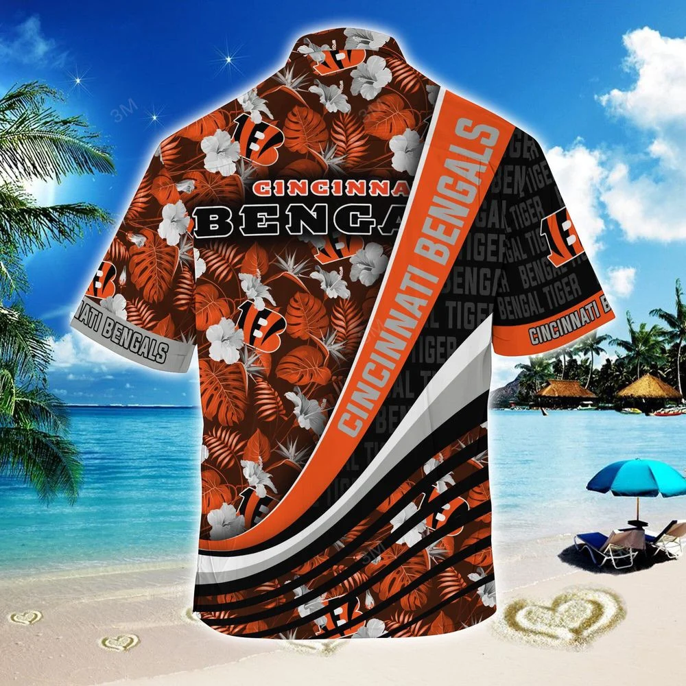 Cincinnati Bengals NFL-Summer Hawaii Shirt With Tropical Flower Pattern For Fans HW0601
