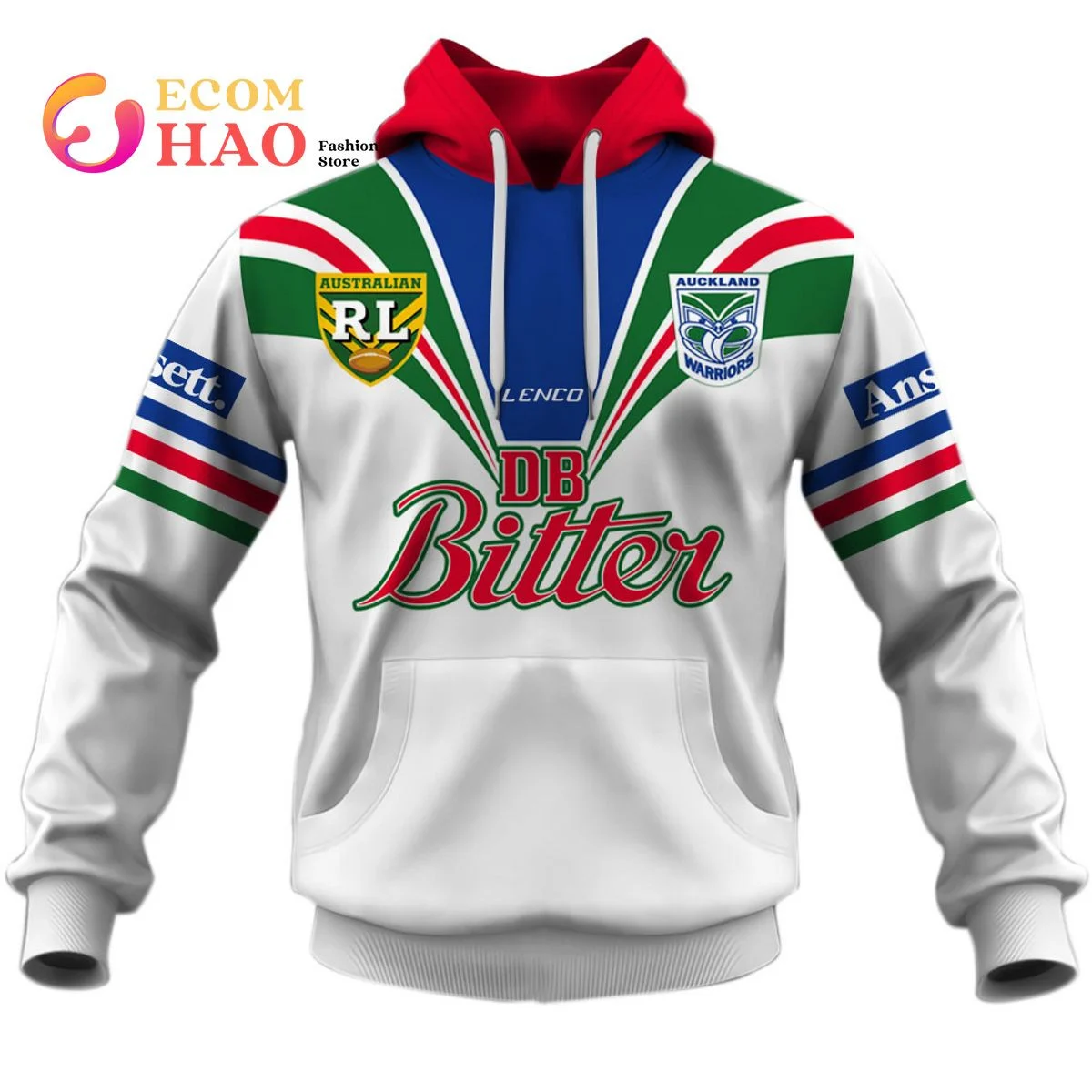 1995 Auckland New Zealand Warriors Rugby League Away 3D Hoodie, Zip Hoodie, Man - Women, Warm, Premium Quality HZ0501