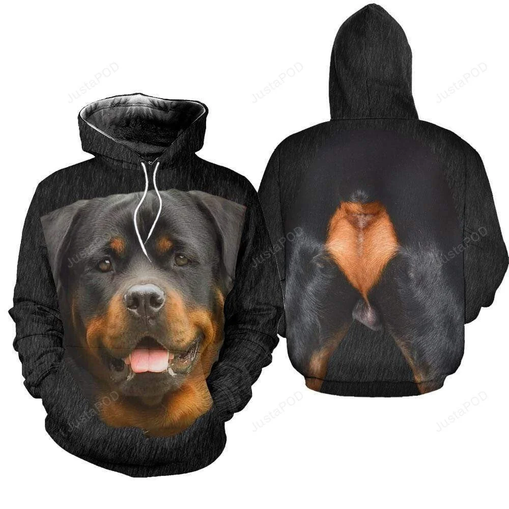 Rottweiler Body Black 3D All Print Hoodie, Zip- Up Hoodie HZ0501