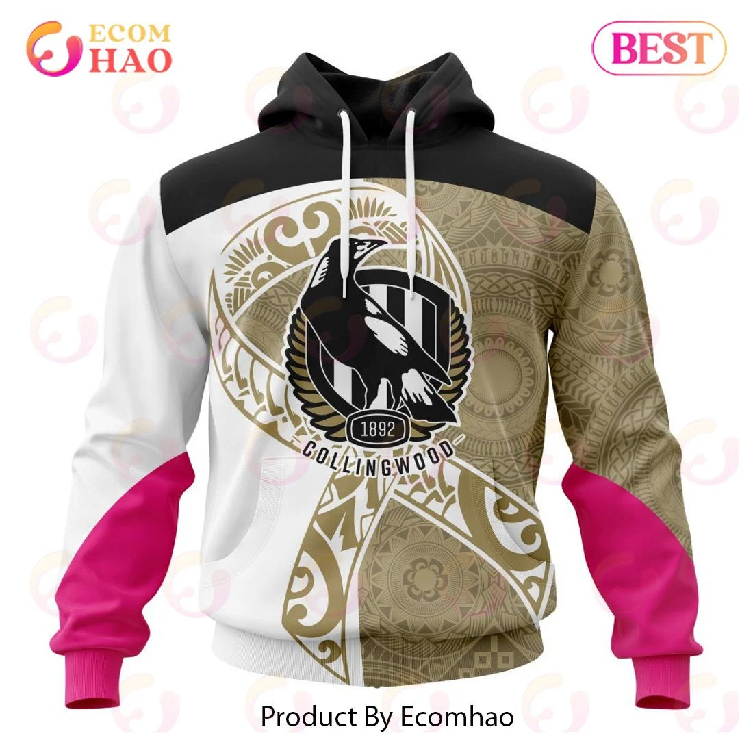 AFL Collingwood Football Club Specialized Kits Samoa Fight Cancer 3D Hoodie, Zip Hoodie, Man - Women, Warm, Premium Quality HZ0501