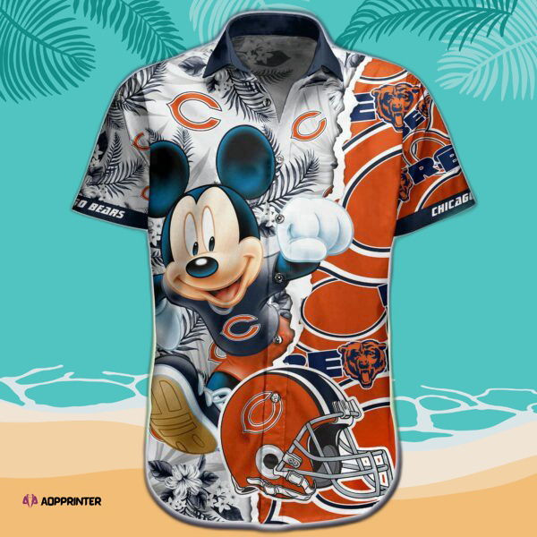 NFL Chicago Bears Hawaiian Shirt Short Mickey 3D HW0601