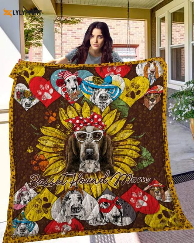 Basset Hound 3D Customized Quilt , Soft Quilt, King Size, All Season Cozy Quilt QB0901