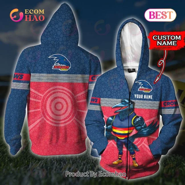 AFL Adelaide Crows Custom Name 3D Shirt, Zip Hoodie, Man – Women, Warm, Premium Quality HZ0501