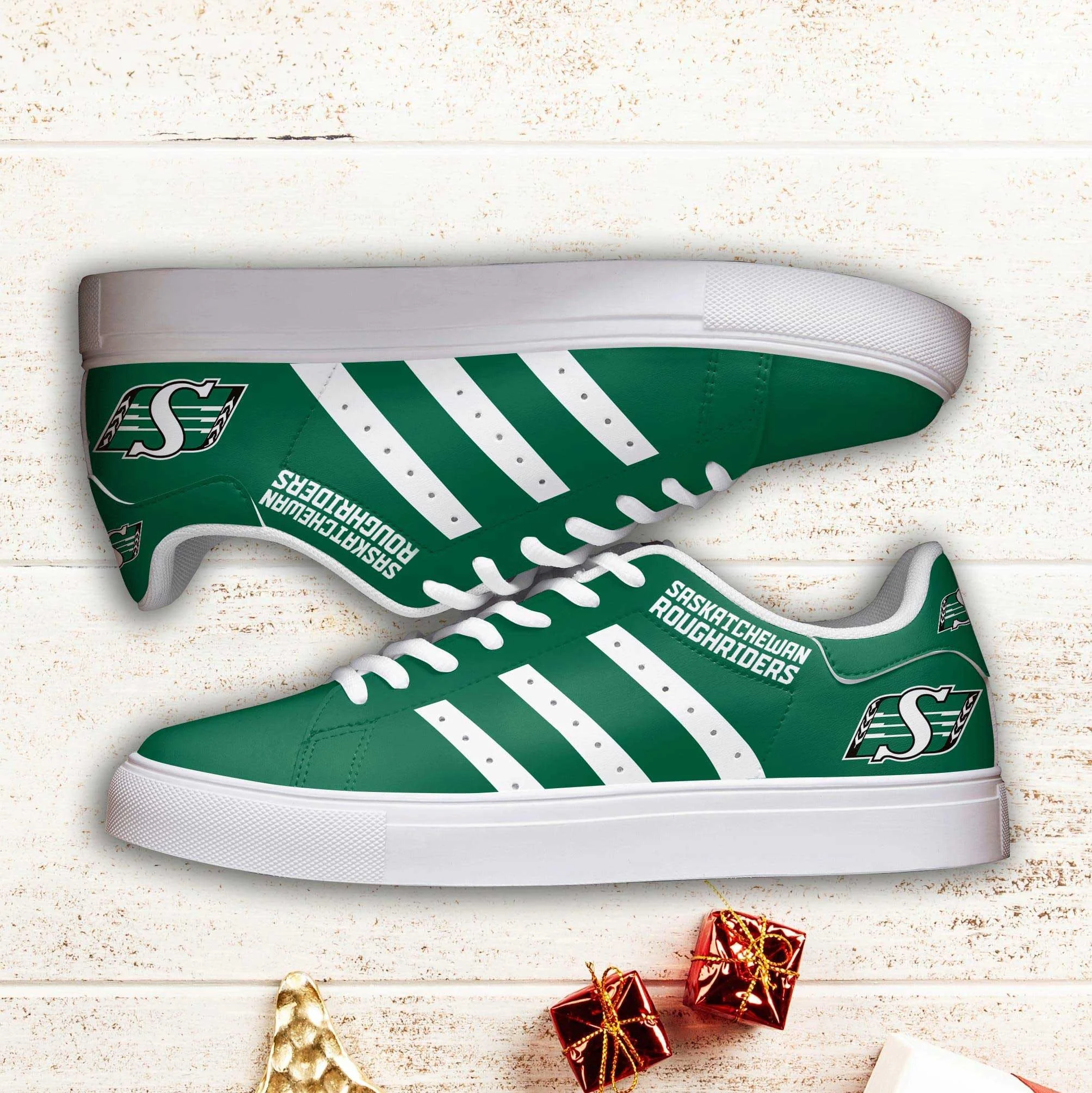 CFL Saskatchewan Roughriders Green Stan Smith Shoes , Trendy Style Sneakers ST0801
