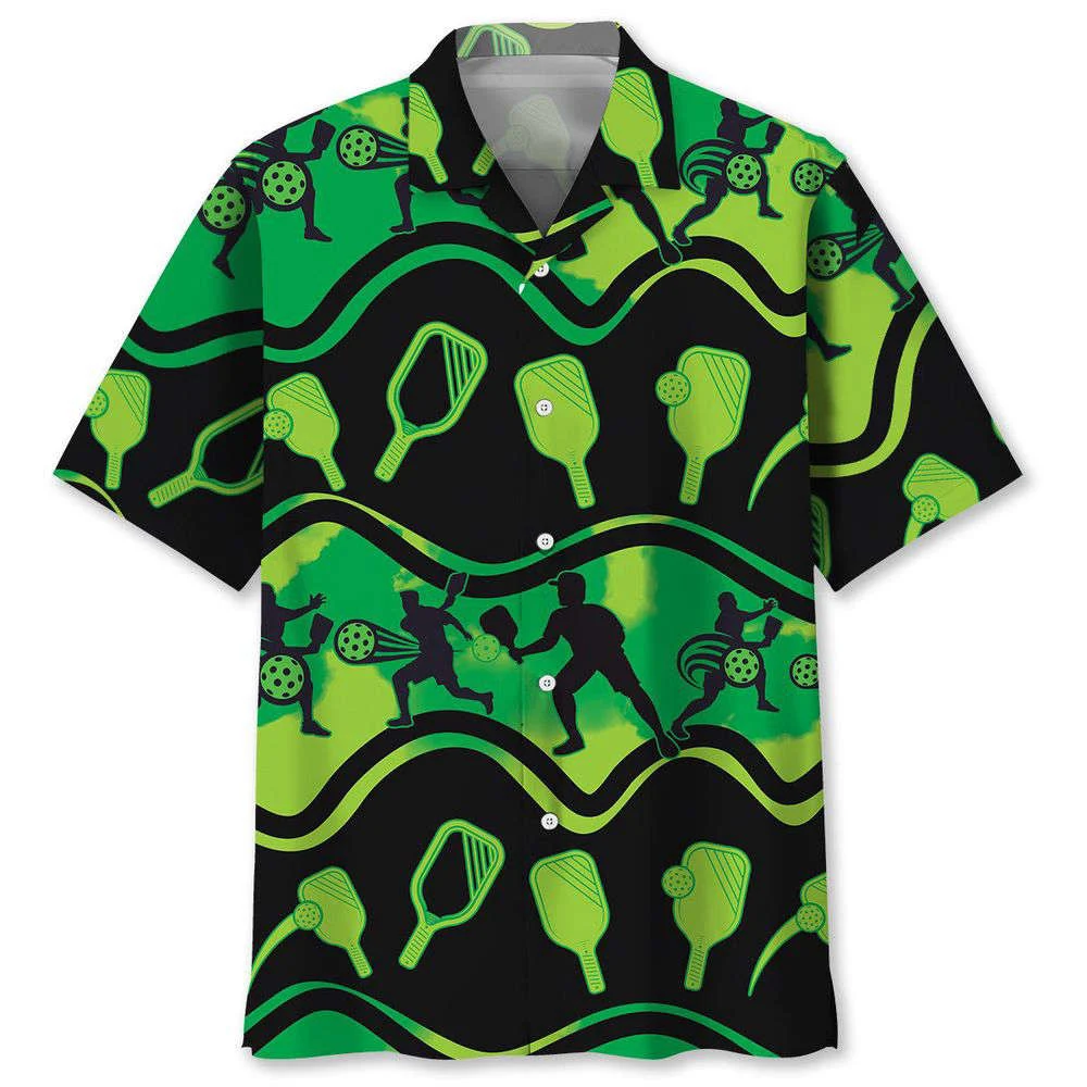 Pickleball Green Hawaiian Shirt, Gift For Men Women HW0601