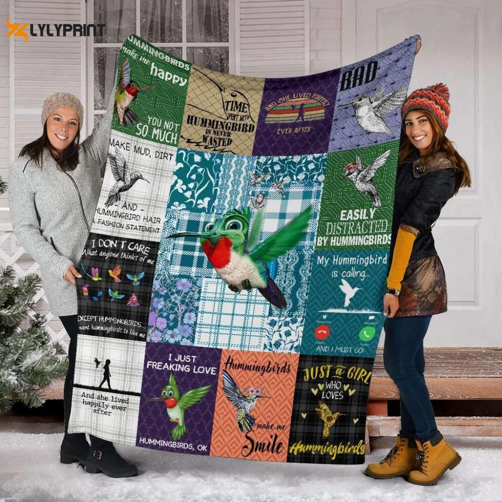 Wildanimal Lovely Humming Birds 3D Customized Quilt , Soft Quilt, King Size, All Season Cozy Quilt QB0901