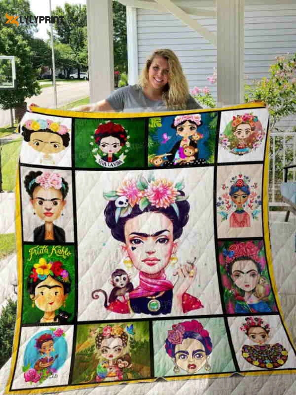 Frida Kahlo Quilt Blanket For Fans Home Decor Gift , Soft Quilt, King Size, All Season Cozy Quilt QB0901