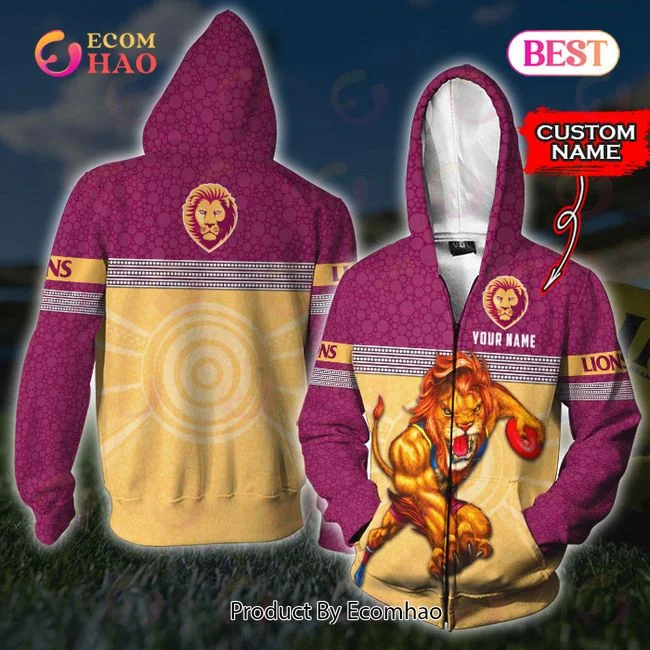 AFL Brisbane Lions Custom Name 3D Shirt, Zip Hoodie, Man – Women, Warm, Premium Quality HZ0501