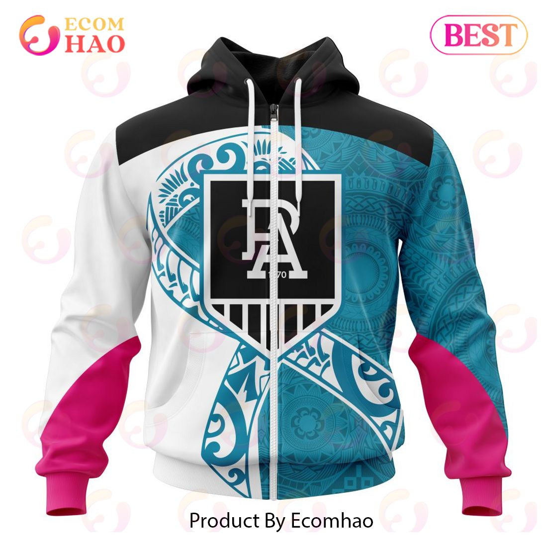 AFL Port Adelaide Specialized Kits Samoa Fight Cancer 3D Hoodie, Zip Hoodie, Man - Women, Warm, Premium Quality HZ0501