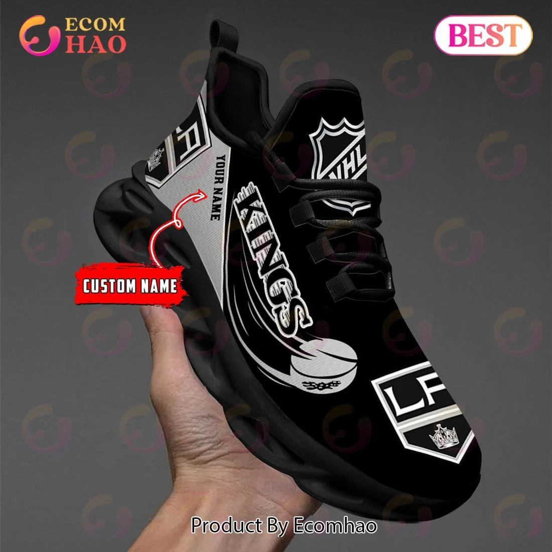 Custom Name Los Angeles Kings Max Soul Shoes, Sneakers  Unisex sneakers MS0601