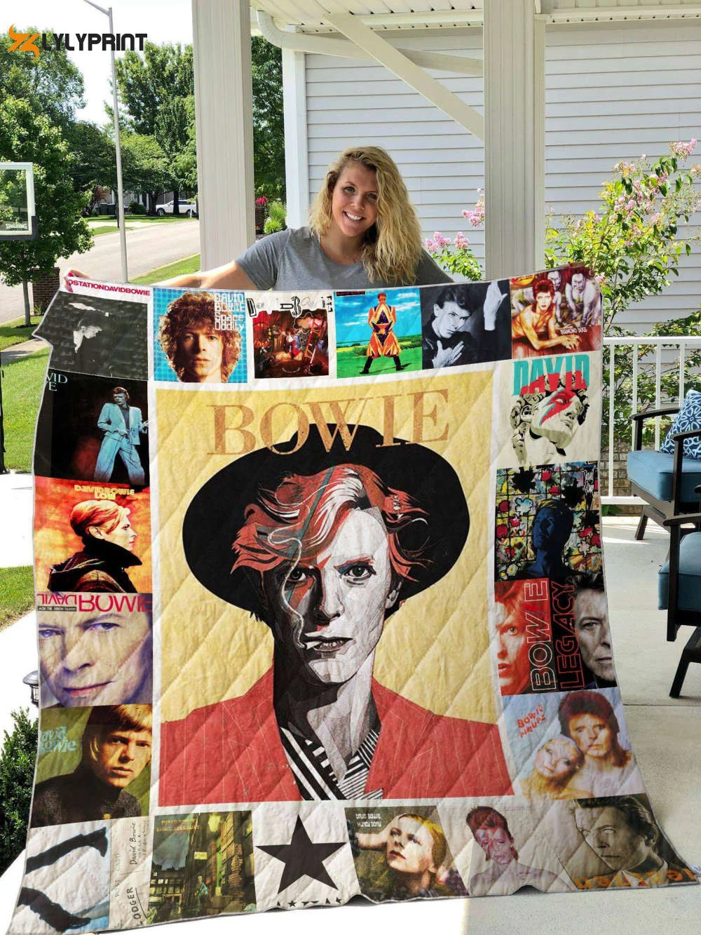 David Bowie Quilt Blanket For Fans Home Decor Gift , Soft Quilt, King Size, All Season Cozy Quilt QB0901