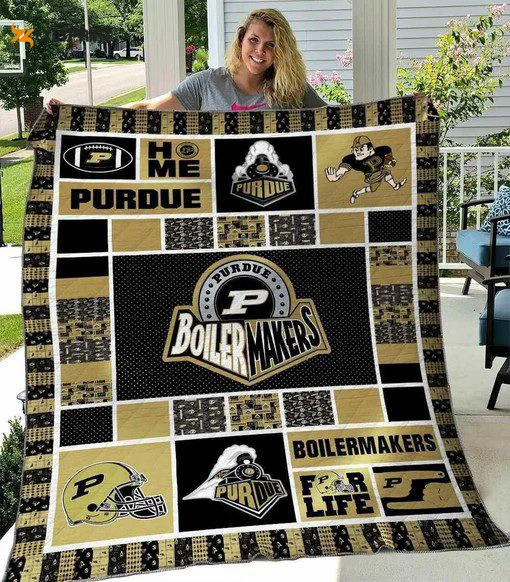 Purdue Boilermakers Quilt Blanket For Fans Home Decor Gift , Soft Quilt, King Size, All Season Cozy Quilt QB0901