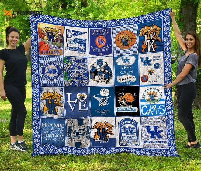 Kentucky Wildcats Quilt For Fans Home Decor Gift , Soft Quilt, King Size, All Season Cozy Quilt QB0901