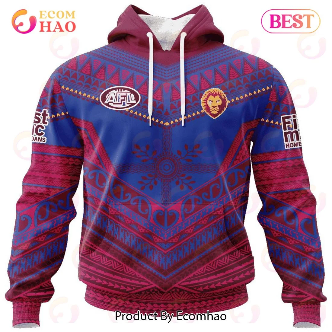 AFL Brisbane Lions Special Pasifika Design 3D Hoodie, Zip Hoodie, Man - Women, Warm, Premium Quality HZ0501