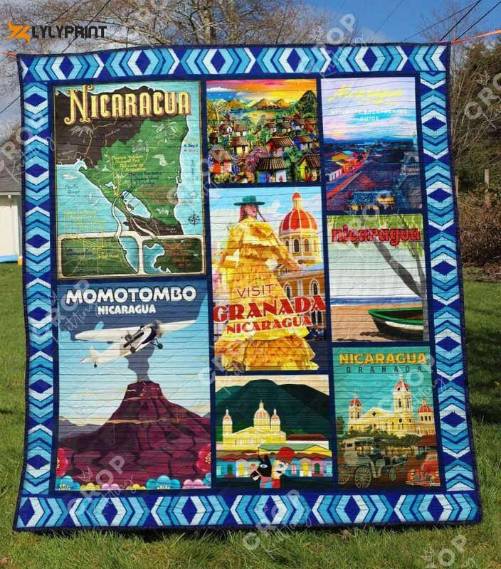 Nicaragua 3D Customized Quilt Blanket Gift For Home Decor ,  Soft Quilt, King Size, All Season Cozy Quilt QB0901