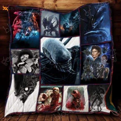 Aliens 3D Customized Quilt Blanket For Fans Home Decor Gift ,  Soft Quilt, King Size, All Season Cozy Quilt QB0901