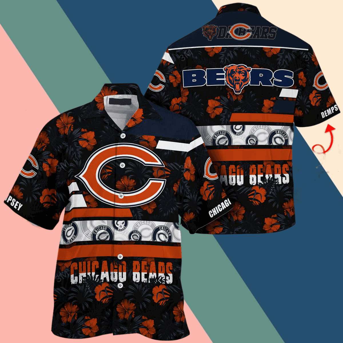 Custom Name Chicago Bears NFL-Super Hawaiian Shirt Summer 2023 HW0601