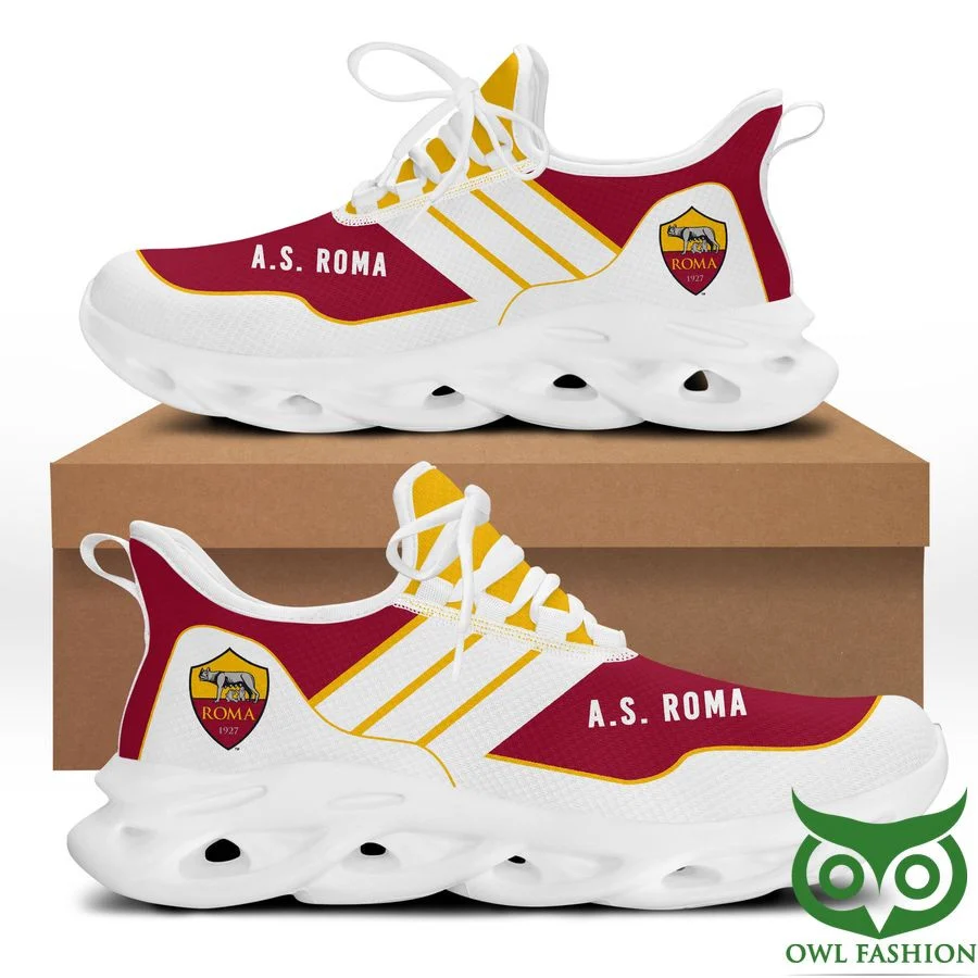 Custom AS Roma Red Yellow White Stripes Max Soul Shoes Men Women MS0601