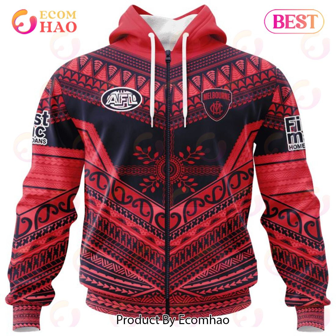 AFL Melbourne Football Club Special Pasifika Design 3D Hoodie, Zip Hoodie, Man - Women, Warm, Premium Quality HZ0501