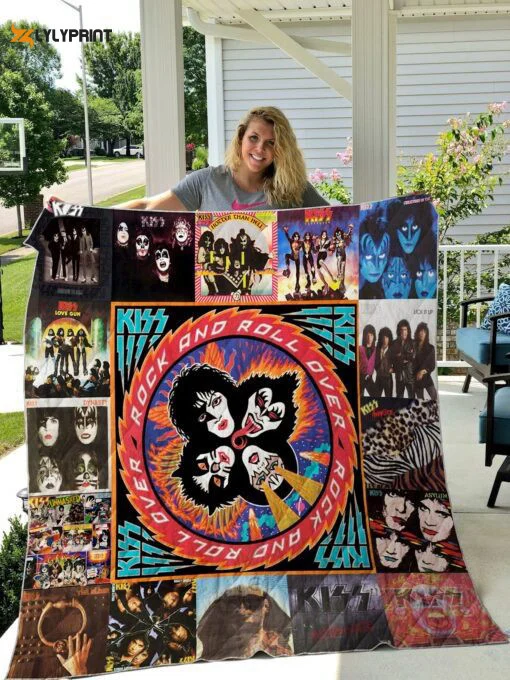 Kiss Band 2 Quilt Blanket For Fans Home Decor Gift ,  Soft Quilt, King Size, All Season Cozy Quilt QB0901