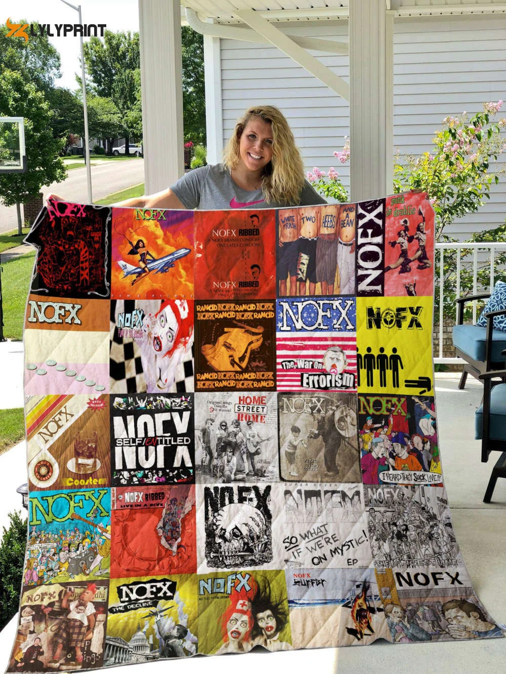 NOFX Quilt Blanket For Fans Home Decor Gift , Soft Quilt, King Size, All Season Cozy Quilt QB0901