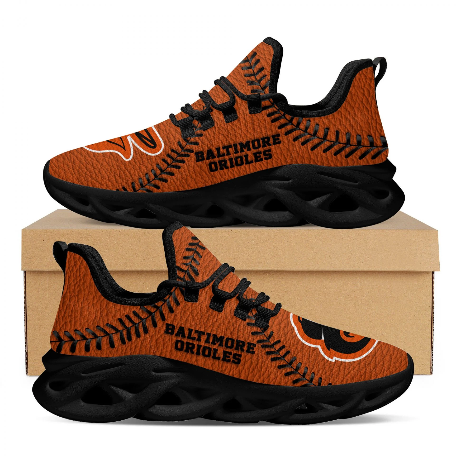 MLB Baltimore Orioles Max Soul Shoes V4 Unisex Women Men MS0601