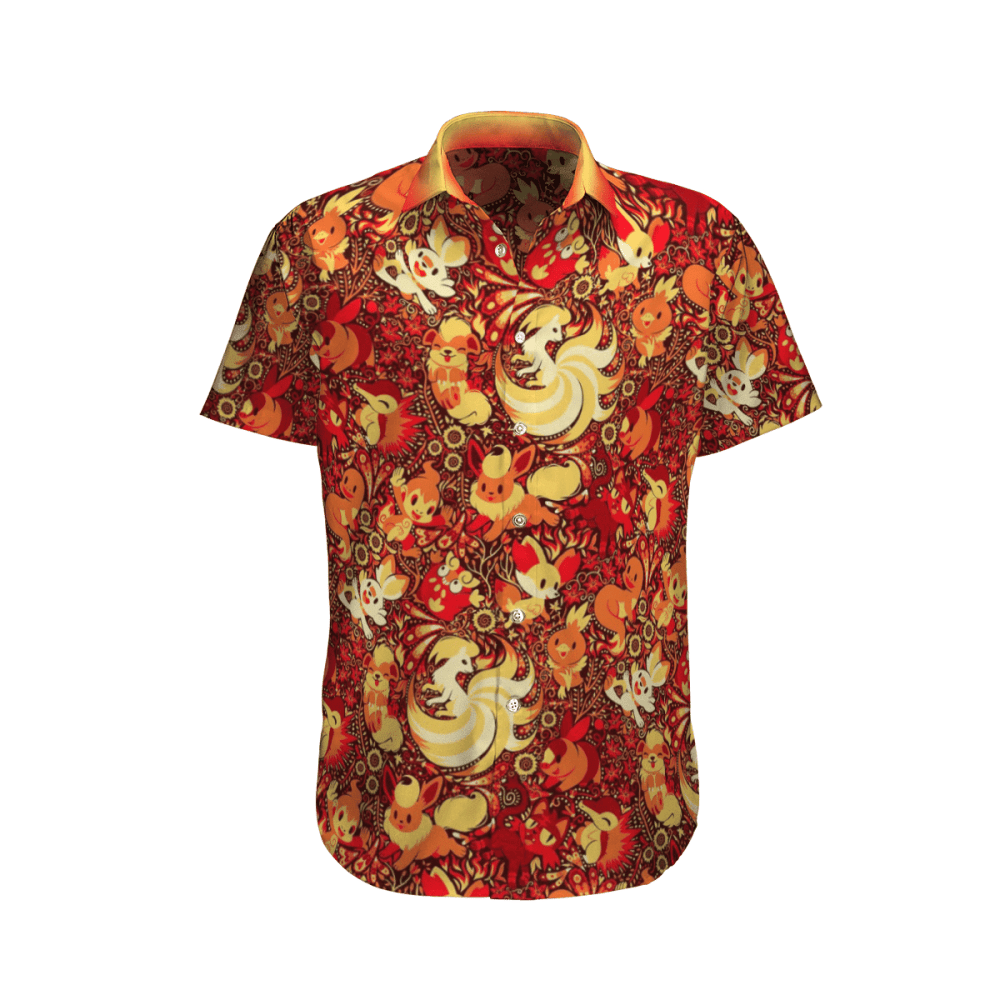 Pokemon Red Color Hawaii Shirt Summer 2023 Hot HW0601