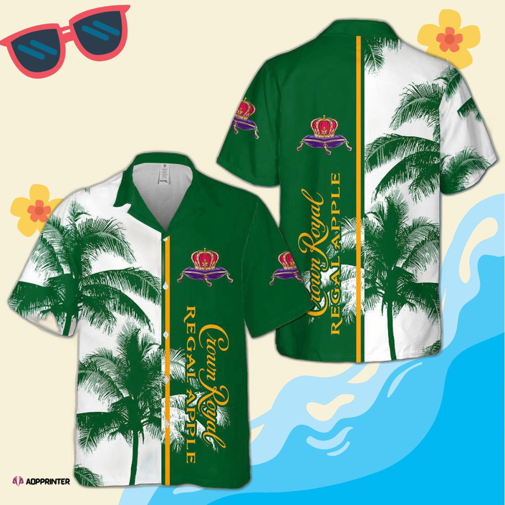 Crown Royal Regal Apple Palm Tree Hawaiian Shirt HW0601