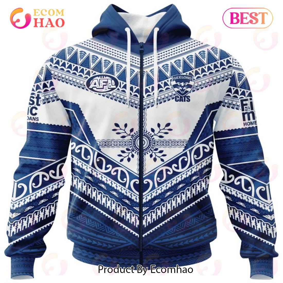 AFL Geelong Cats Special Pasifika Design 3D Hoodie, Zip Hoodie, Man - Women, Warm, Premium Quality HZ0501