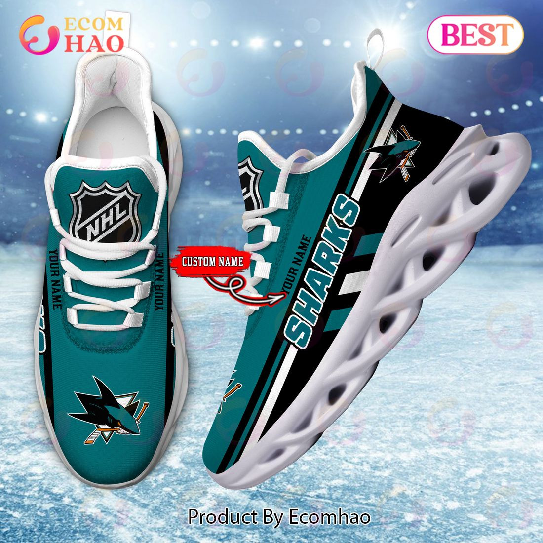 San Jose Sharks Perfect Gift for fans Max Soul Chunky Sneakers, Shoes  Unisex sneakers MS0601