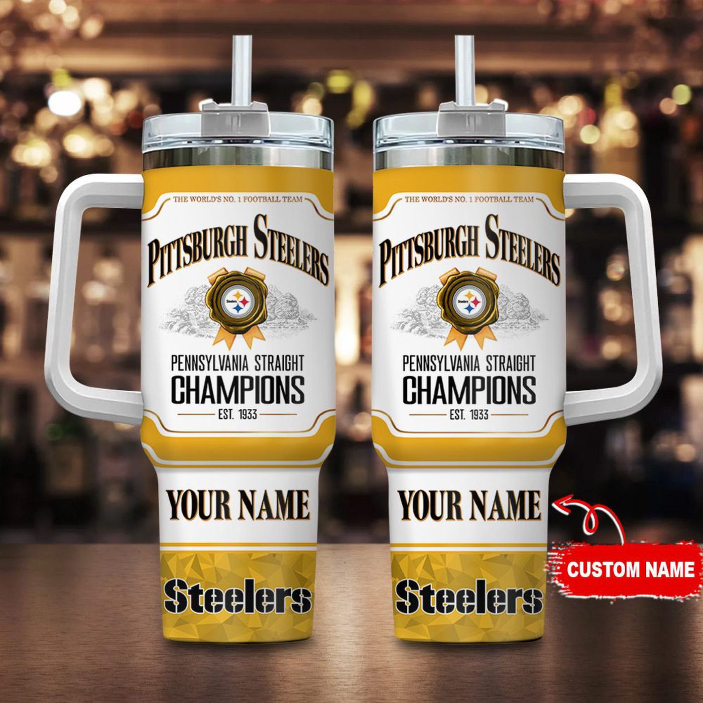 Customizable Pittsburgh Steelers Jim Beam 40oz Stanley Tumbler – The Ultimate Fan Gift 0501TB40