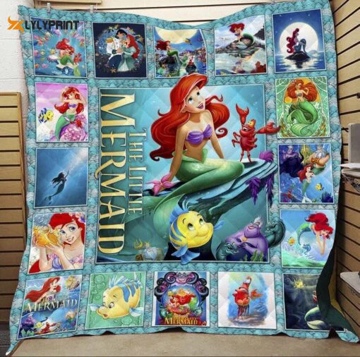 The Little Mermaid 1 Quilt Blanket For Fans Home Decor Gift ,  Soft Quilt, King Size, All Season Cozy Quilt QB0901