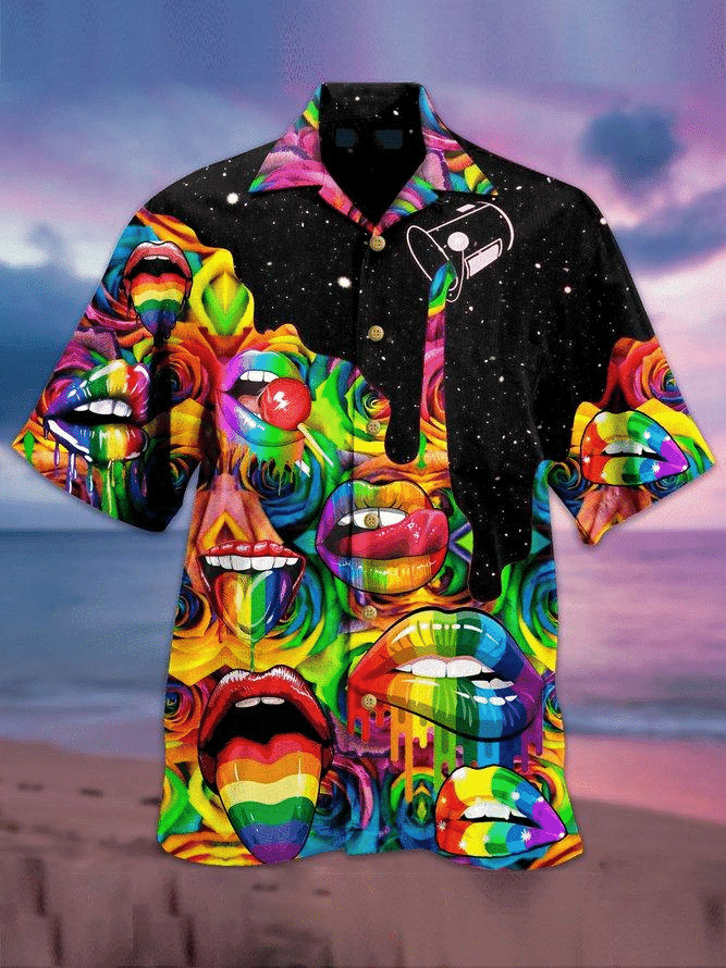 Candy Lips LGBT Hawaiian Shirt, Gift For Men And Women HW0601