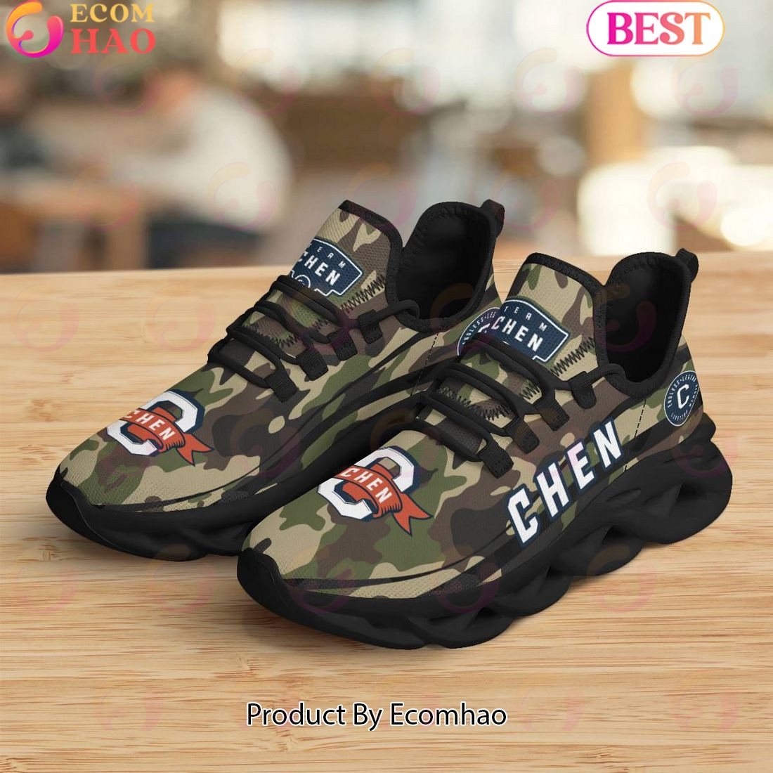 Chen Endless Legend Lifetime Member Special Camo Military Design Max Soul Shoes, Sneakers  Unisex sneakers MS0601