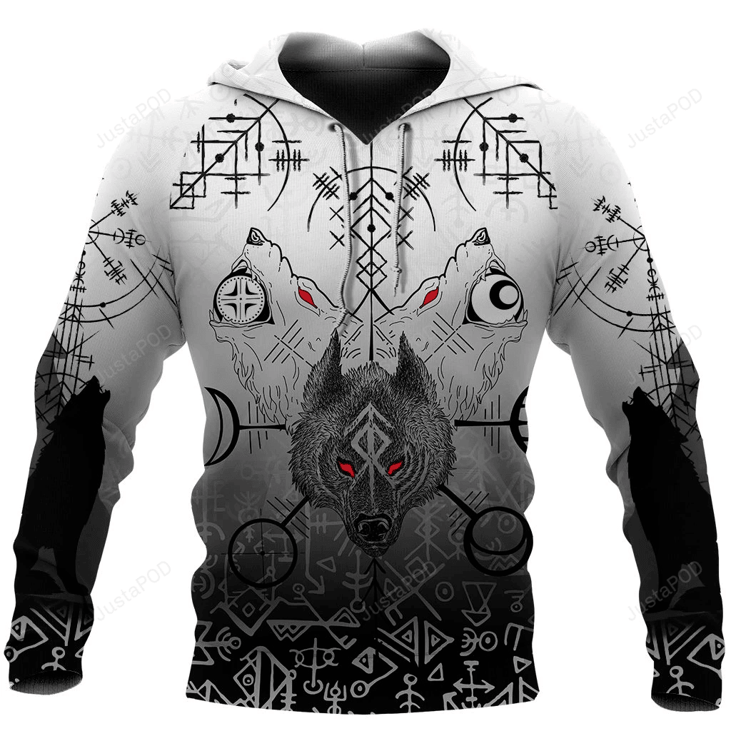 Viking Wolf 3D All Over Print Hoodie, Zip-up Hoodie HZ0501