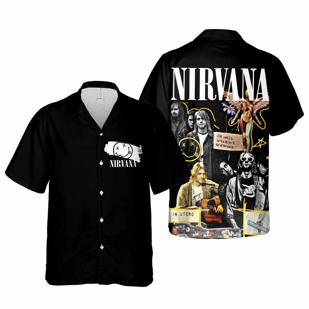 Nirvana Merch Art Cuban Shirt Premium Unique Hawaiian Shirt HW0601