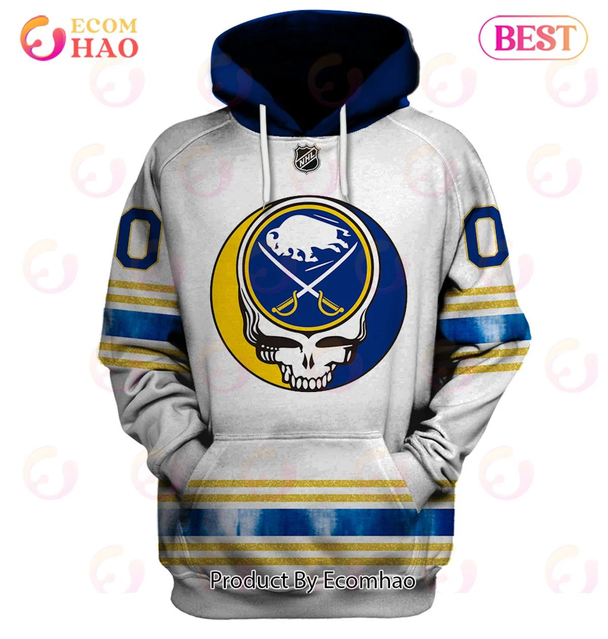Buffalo Sabres & Grateful Dead Limited Edition 3D Full Printing Hoodie, Zip Hoodie, Man - Women, Warm, Premium Quality HZ0501