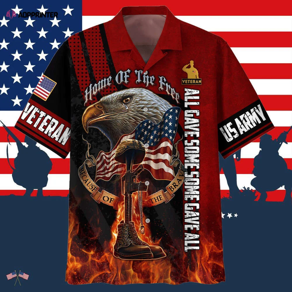 Eagle U.S. Army Veteran Fire Hawaiian Shirt HW0601