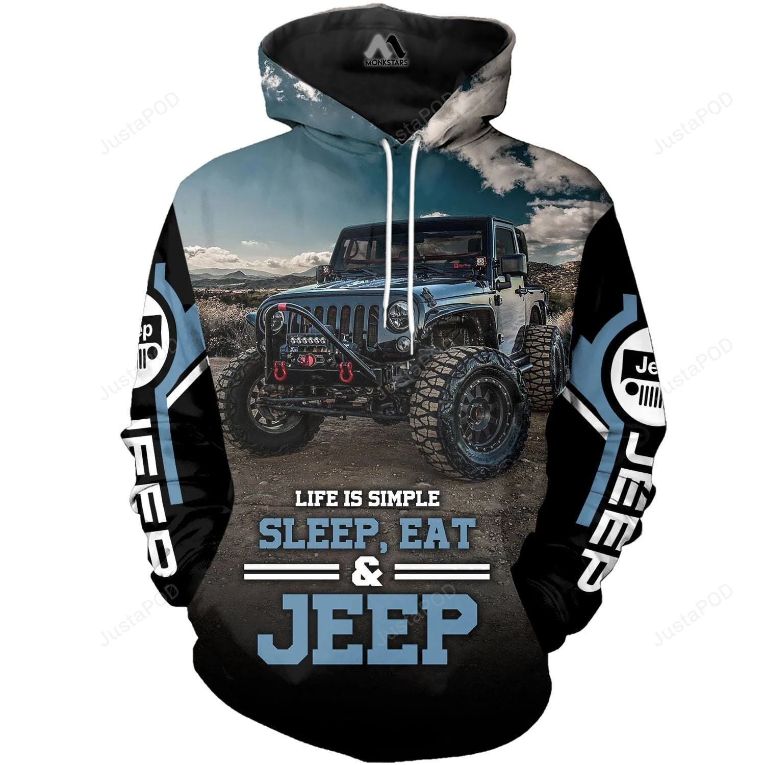 Life Is Simple Eat And Jeep 3D All Print Hoodie, Zip- Up Hoodie HZ0501