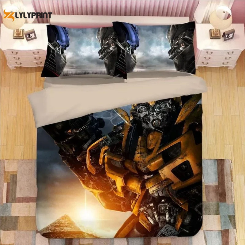 Transformers Bumblebee 1 Duvet Quilt Bedding Set , Soft Quilt, King Size, All Season Cozy Quilt QB0901