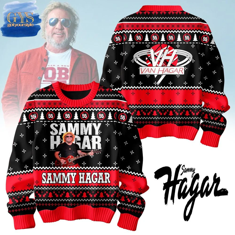 Sammy Hagar Van Hagar Christmas Ugly Sweater , Cozy Soft Unisex Pullover SW0601