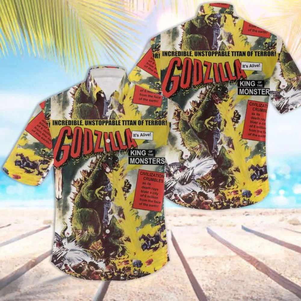 3D Godzilla, King of Monsters Unisex Hawaiian Shirt HW0601