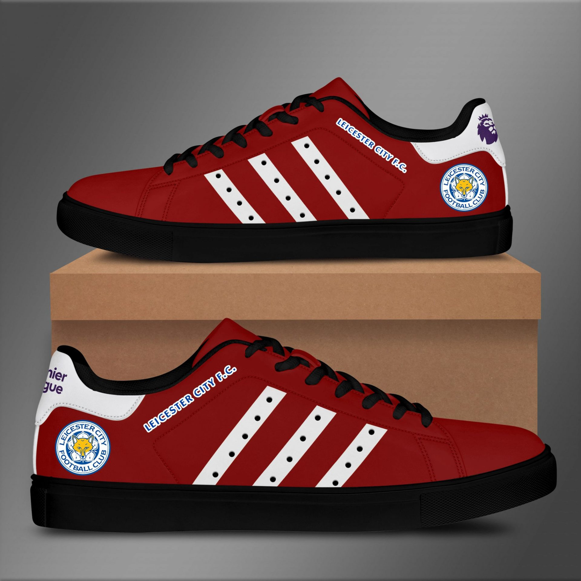 Leicester City FC Red Stan Smith Shoes Men Women, Trendy Style Sneakers ST0801