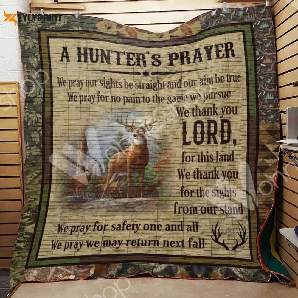 Deer Hunting 3D Customized Quilt Blanket , Soft Quilt, King Size, All Season Cozy Quilt QB0901